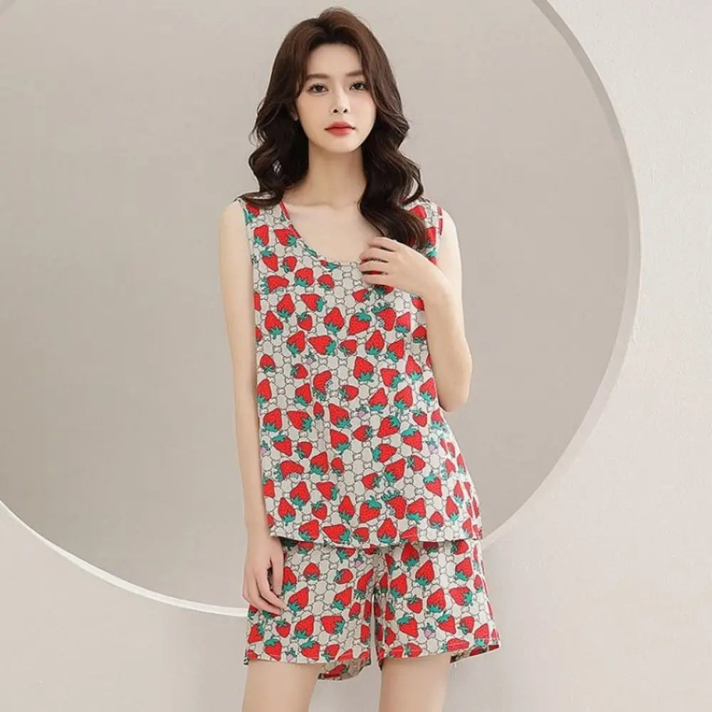 Cute cotton poplin printed Floral sleepwear