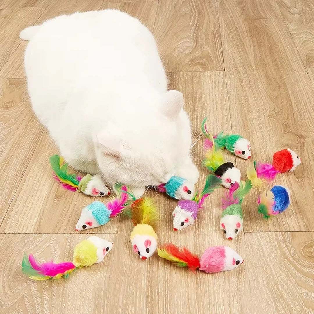 Colourful toy rats