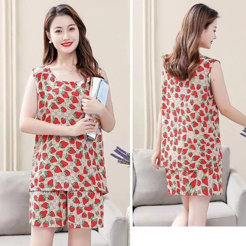 Cute cotton poplin printed Floral sleepwear