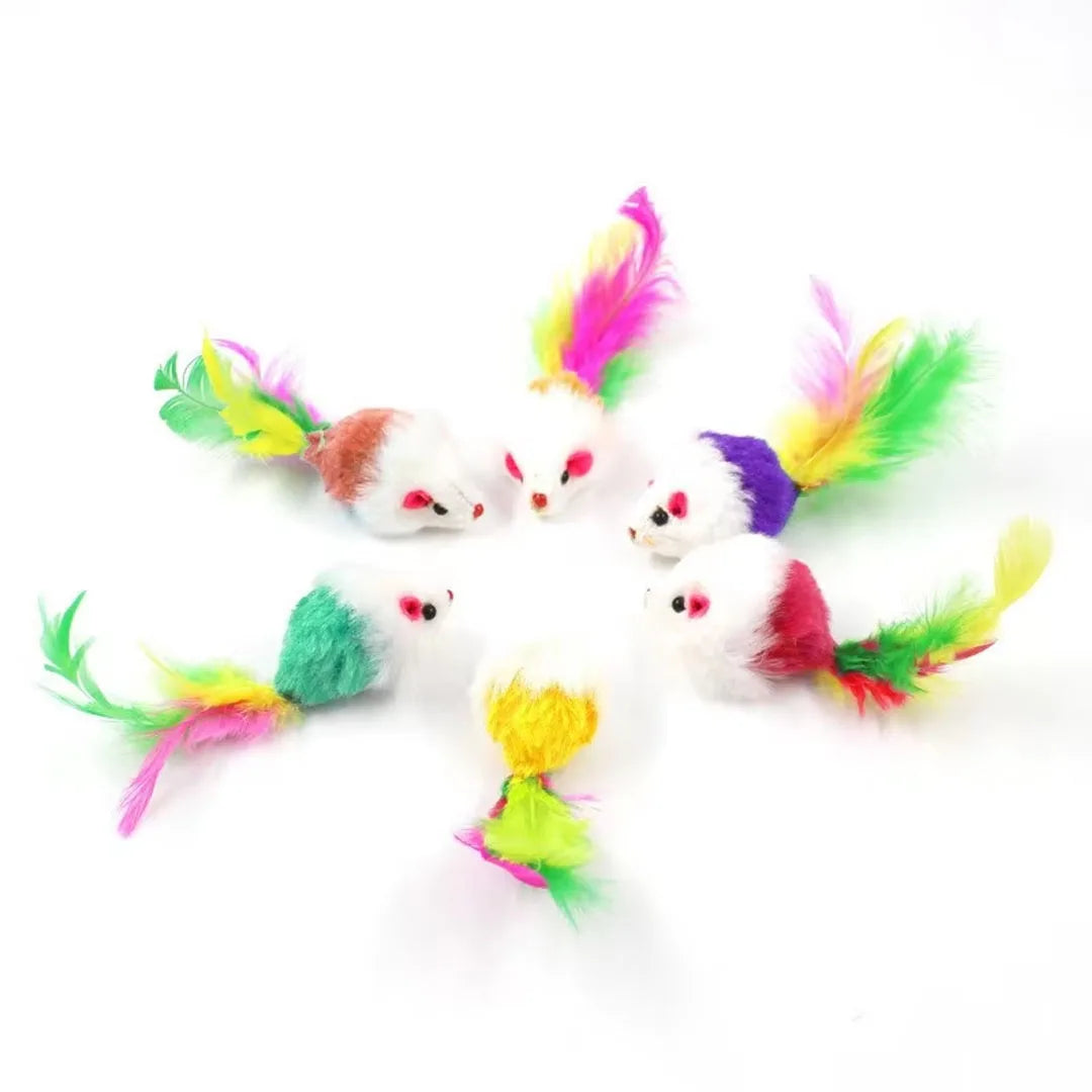 Colourful toy rats