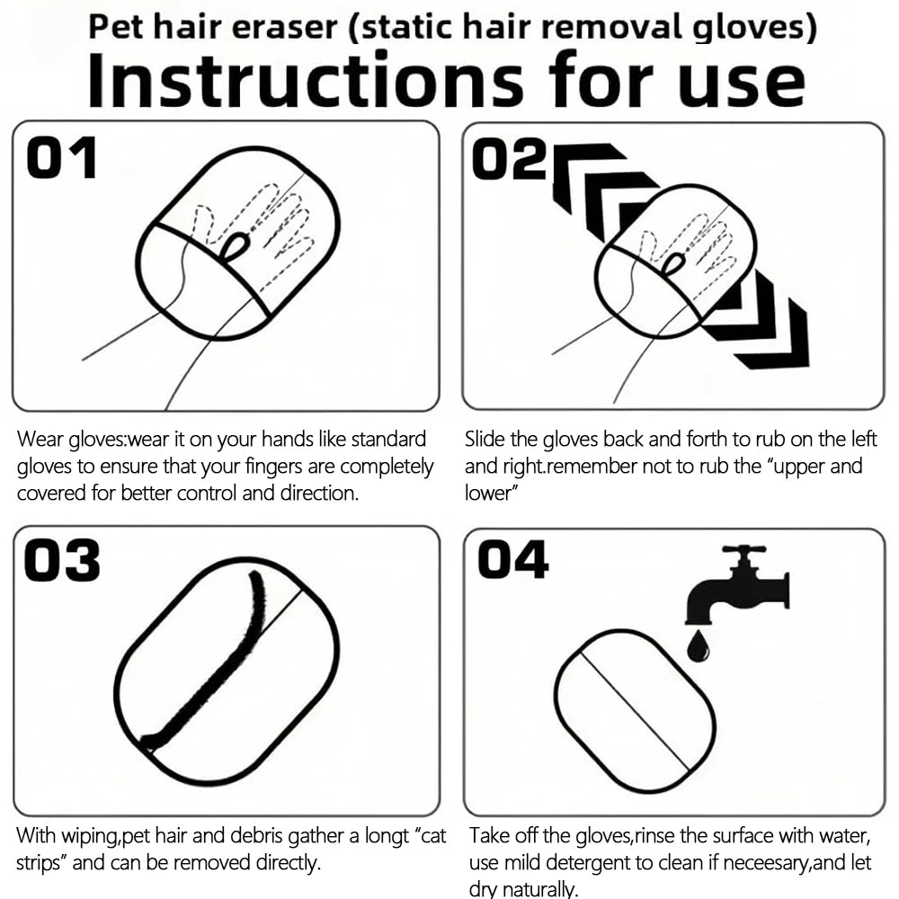 Glove hair removal