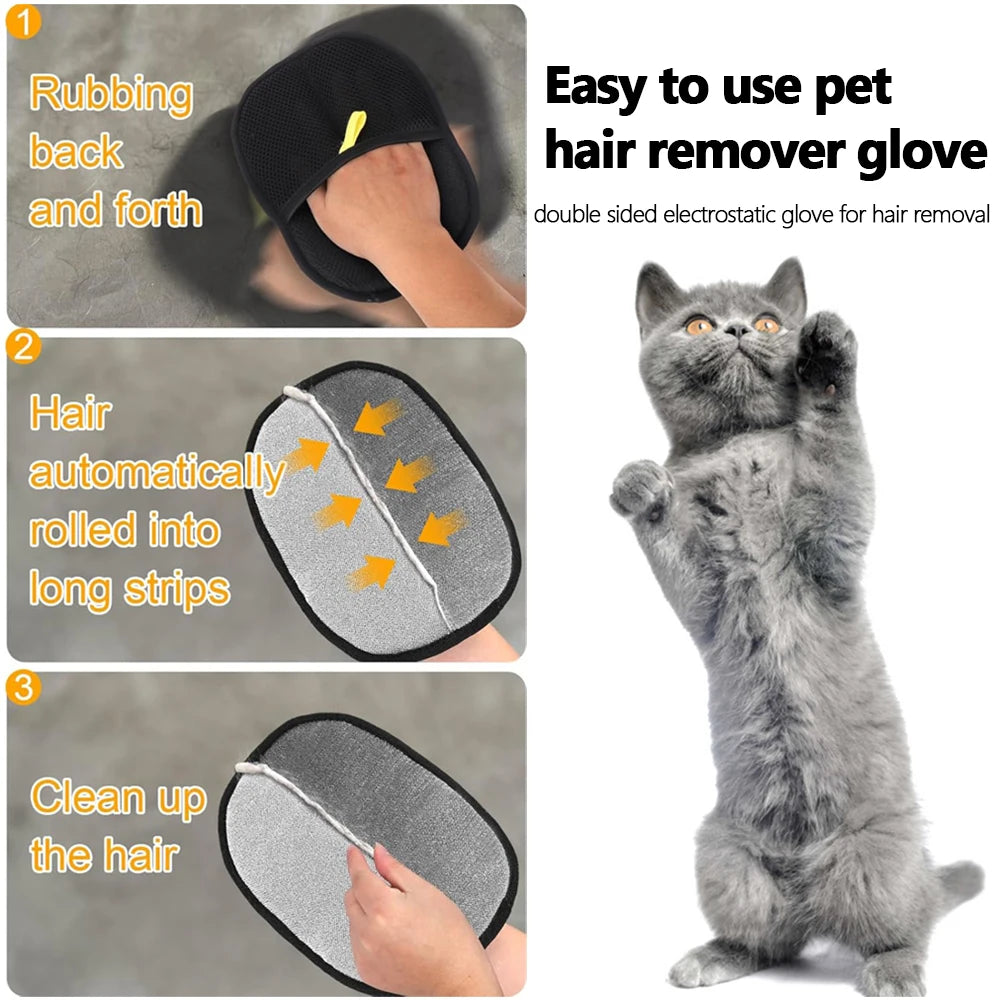 Glove hair removal
