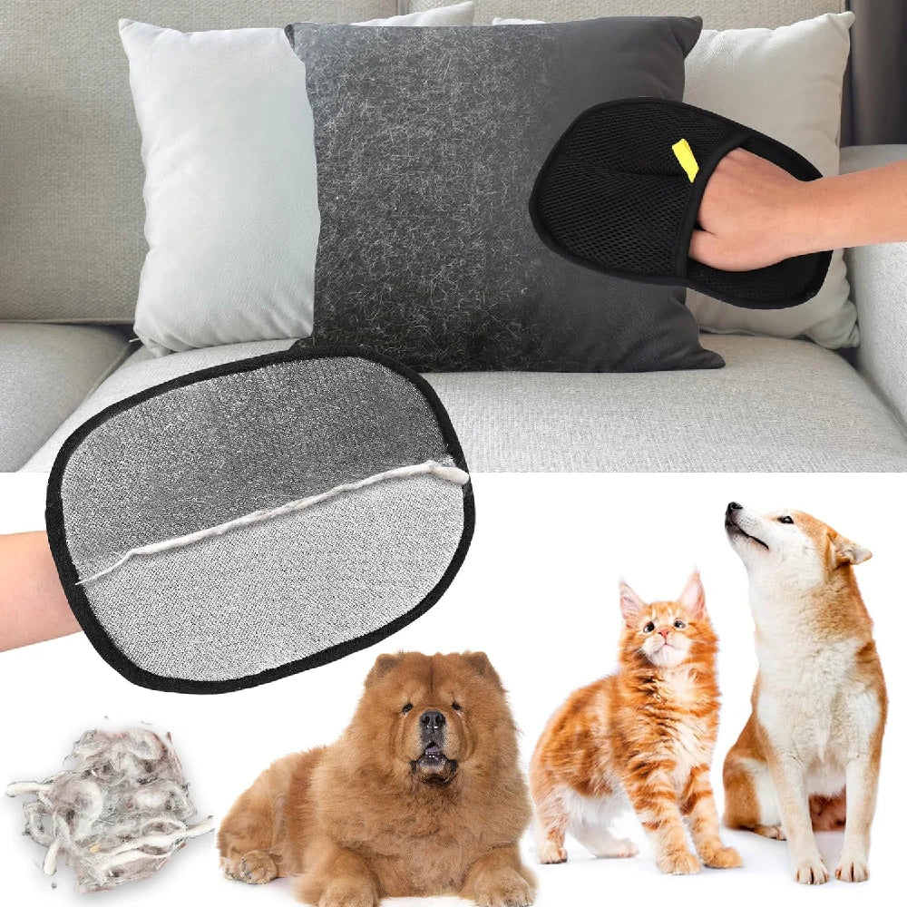 Glove hair removal