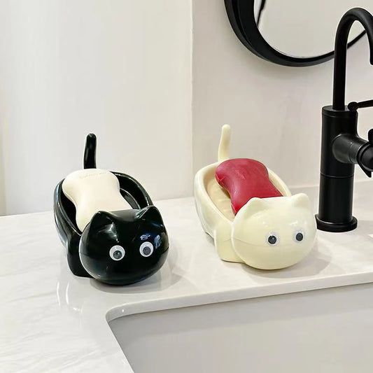 Cat soap holder