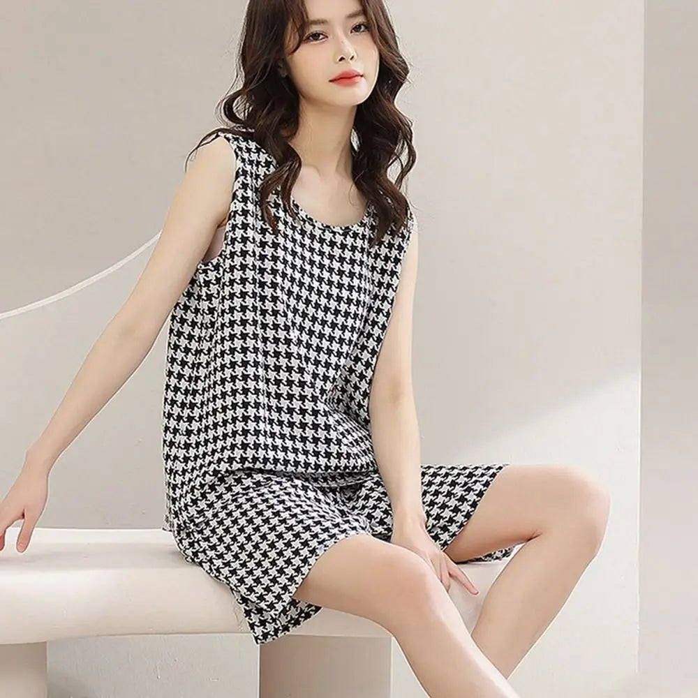Cute cotton poplin printed Floral sleepwear