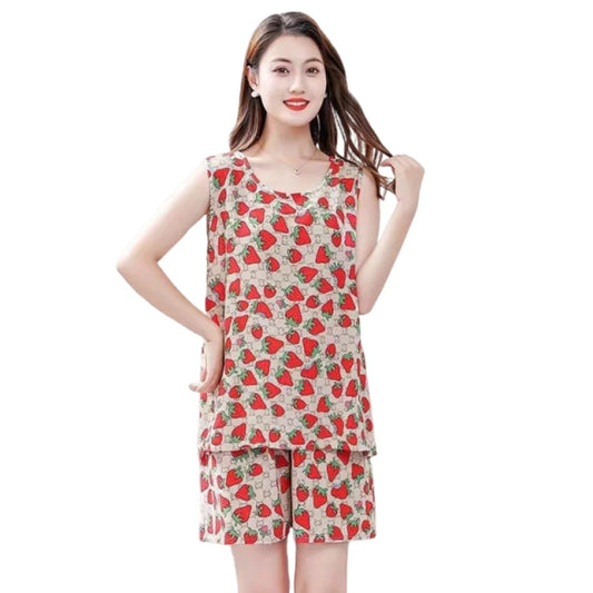 Cute cotton poplin printed Floral sleepwear
