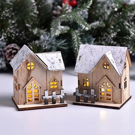 Christmas LED Light Wooden House