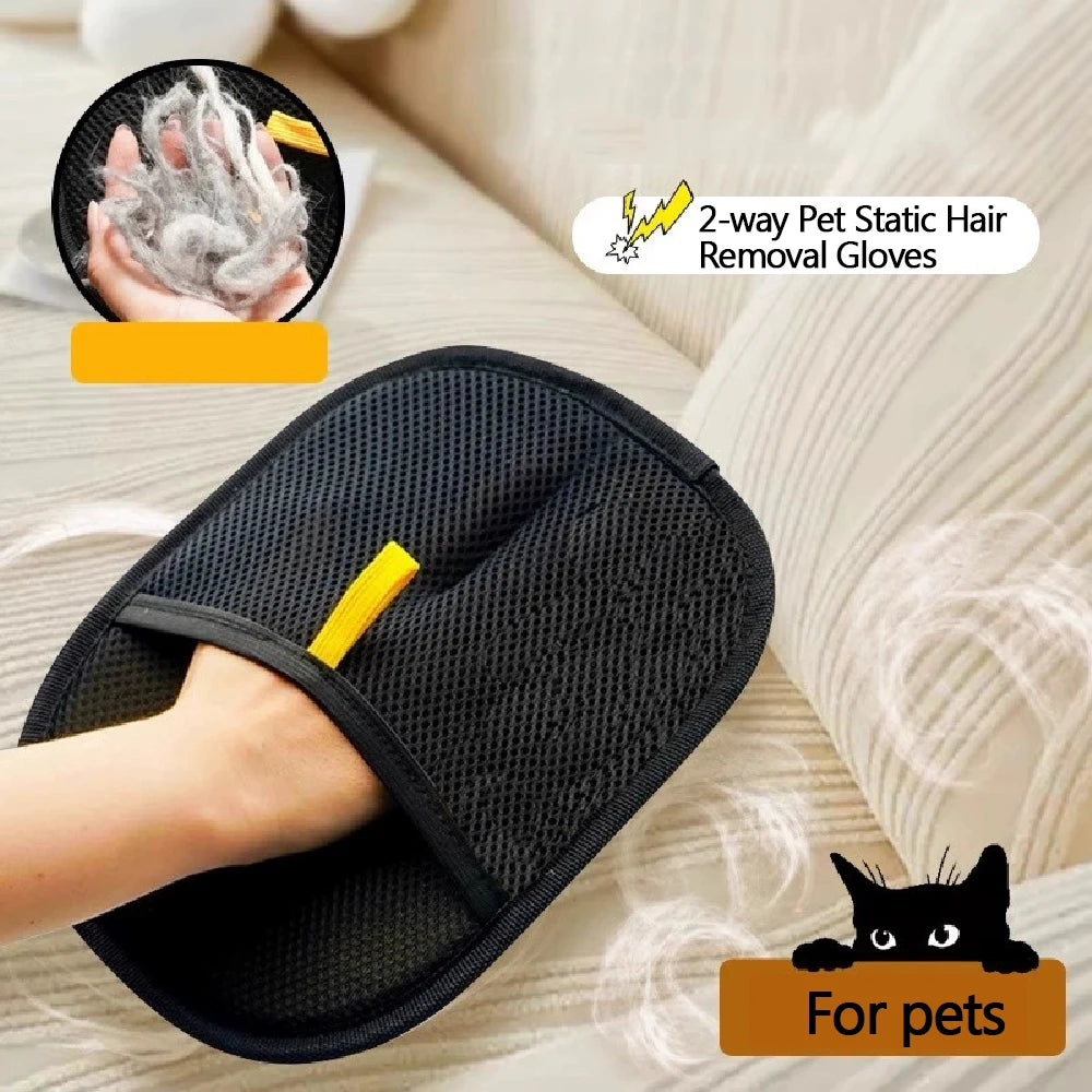 Glove hair removal