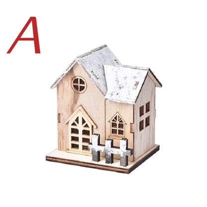 Christmas LED Light Wooden House