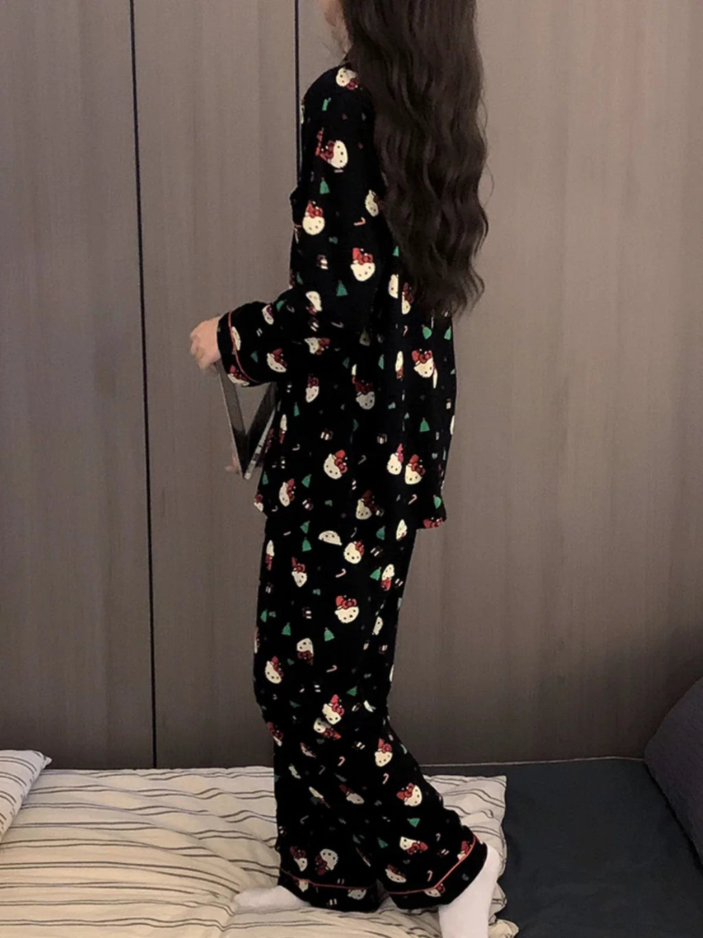 2Pcs Set Christmas Hello Kitty Pyjama