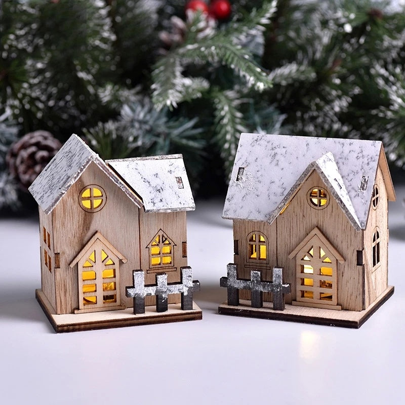 Christmas LED Light Wooden House