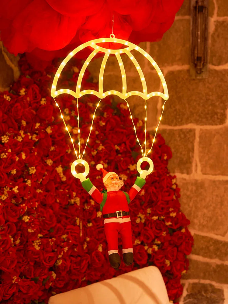 Parachuting Santa